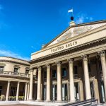 Teatro Solis opera house building at blue sky in Montevideo, Uru