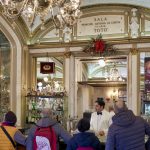 Naples Campania Italy. The famous Caffe Gambrinus in Piazza del Plebiscito