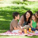 Family  picnicking together