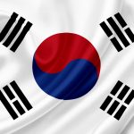 South Korea waving flag